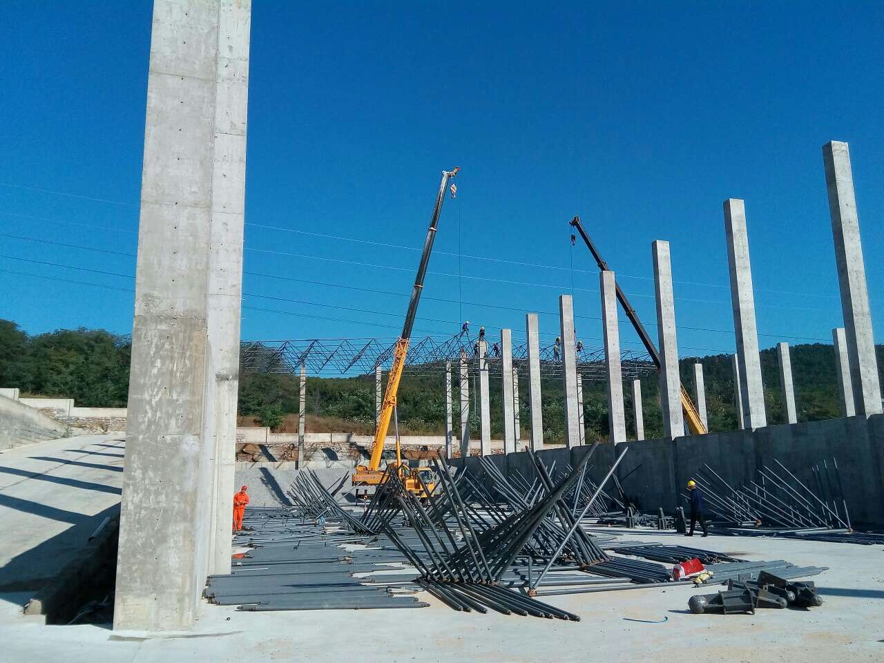 同江搅拌站网架